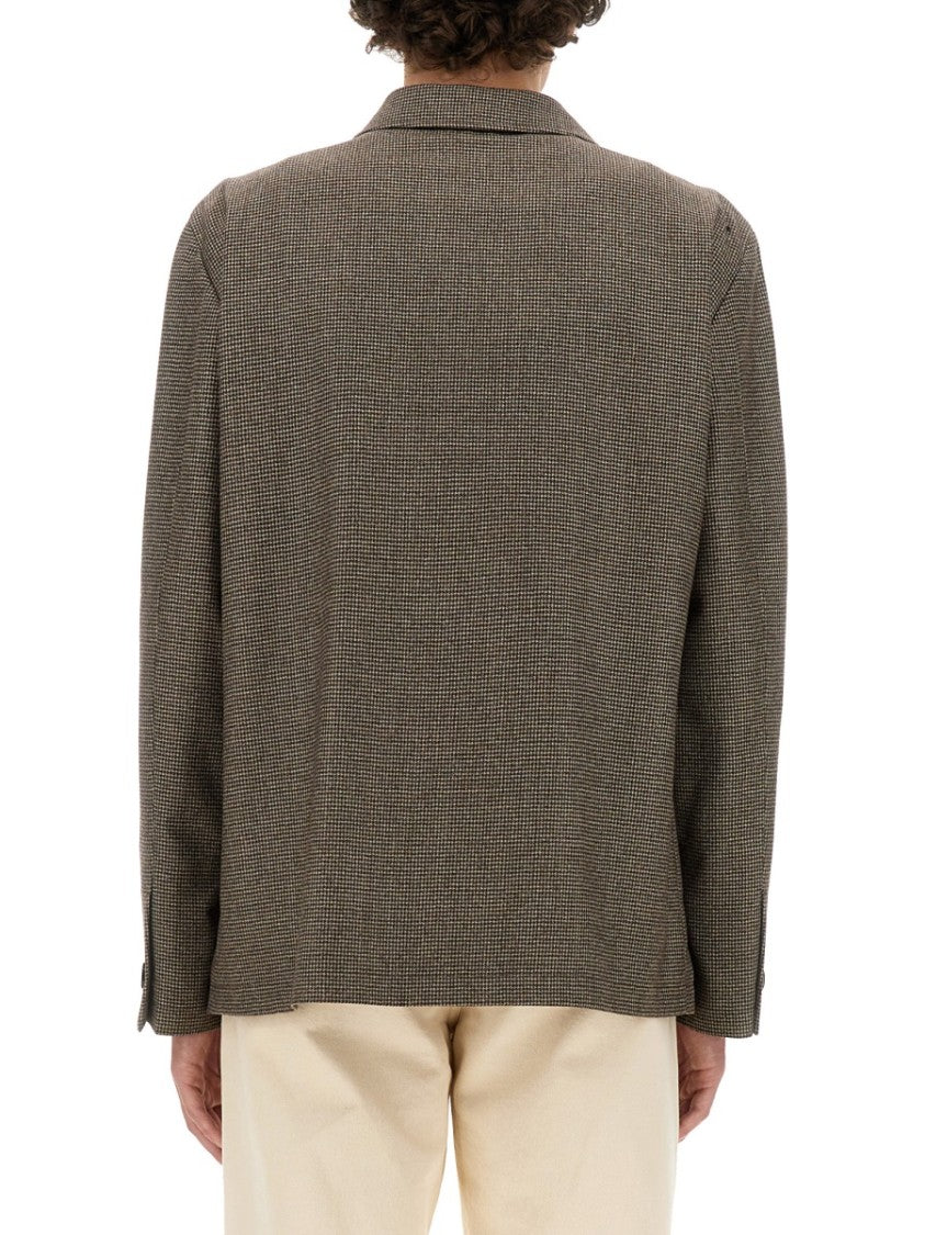 Lardini Textured Wool And Cashmere Shirt Jacket