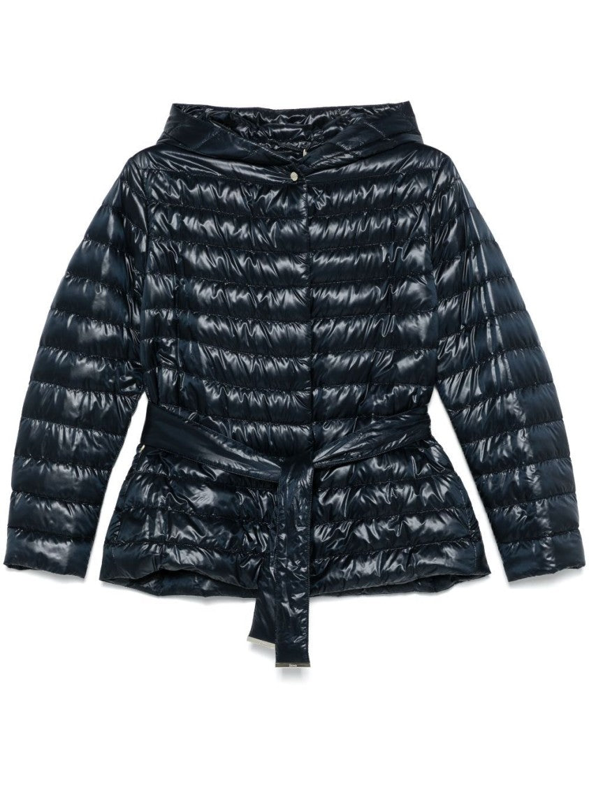 Herno Quilted Padded Jacket With Belted Waist