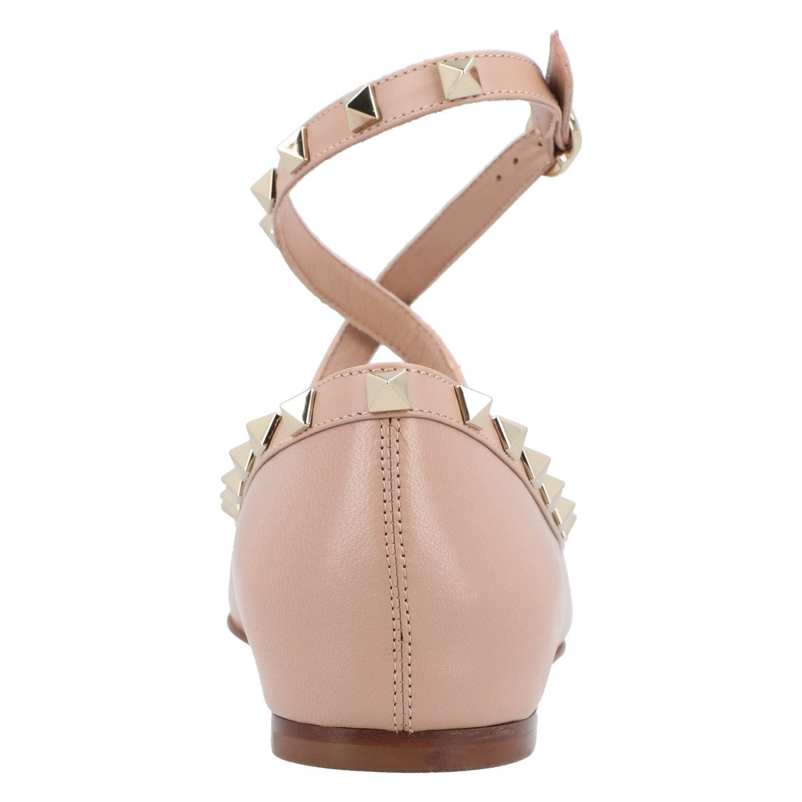 Valentino Rockstud Nappa Ballerinas Pink