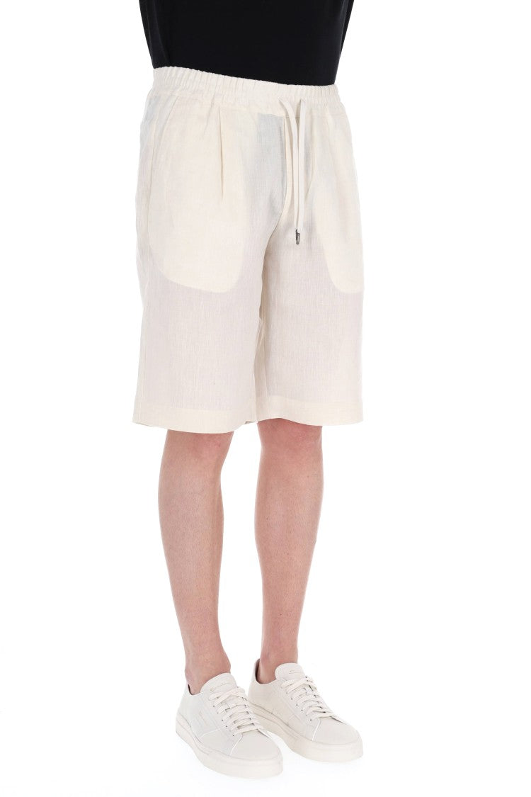 Herno Pure Linen Jogger Bermuda