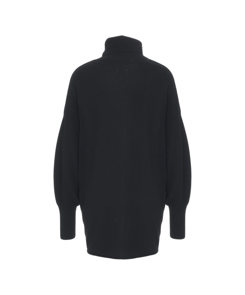Crush Cashmere Turtleneck Sweater With Ribbed Cuffs