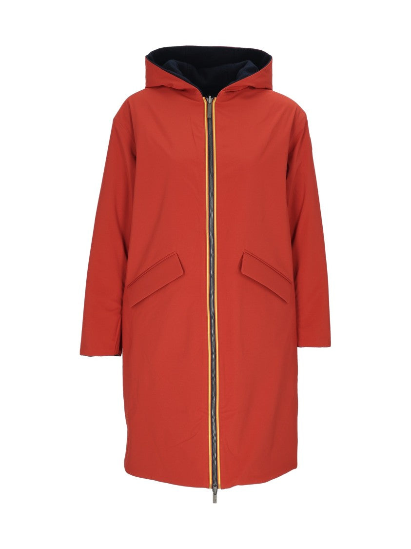 K-Way Reversible Wool-Bonded 3/4 Length K-Way Coat