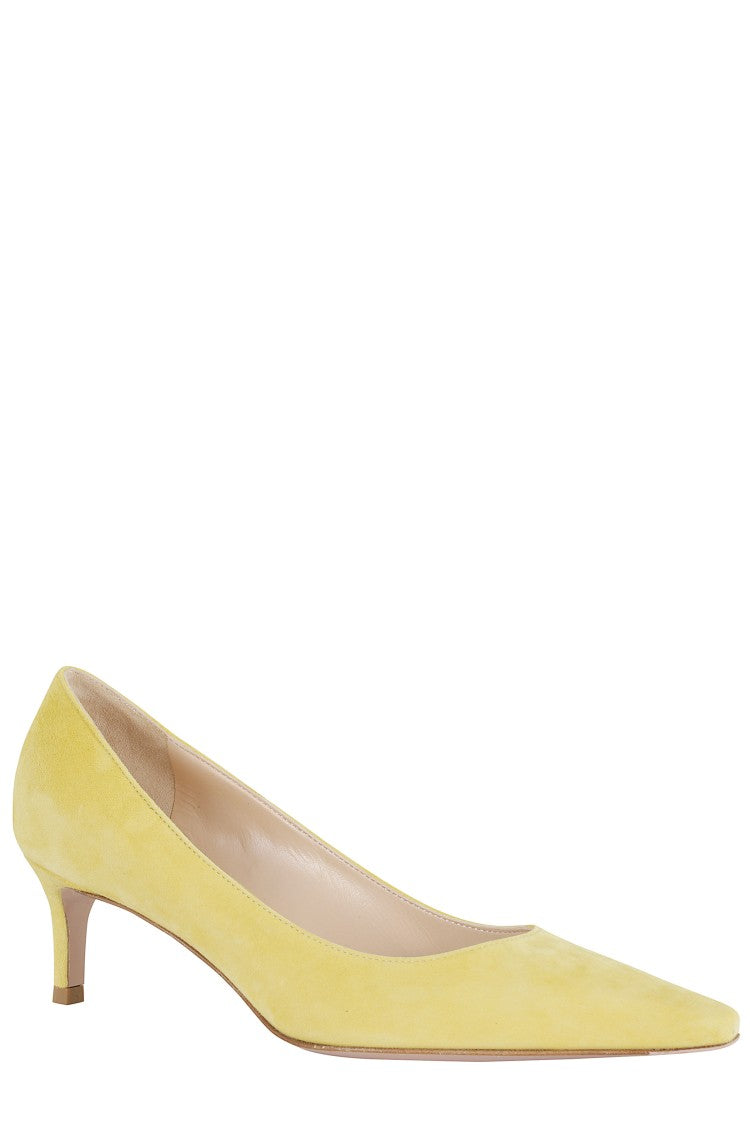 Roberto Festa Yellow Cerere Suede Leather Pumps