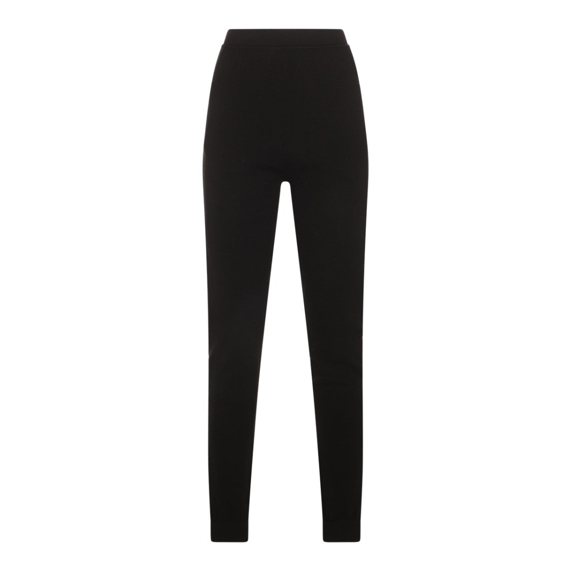 Saint Laurent Slim-Fit Black Wool Trousers With High Elasticized Waistband