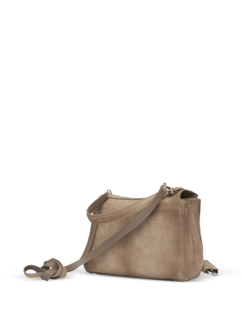 Balenciaga Structured Handbag In Smooth Taupe Calf Leather
