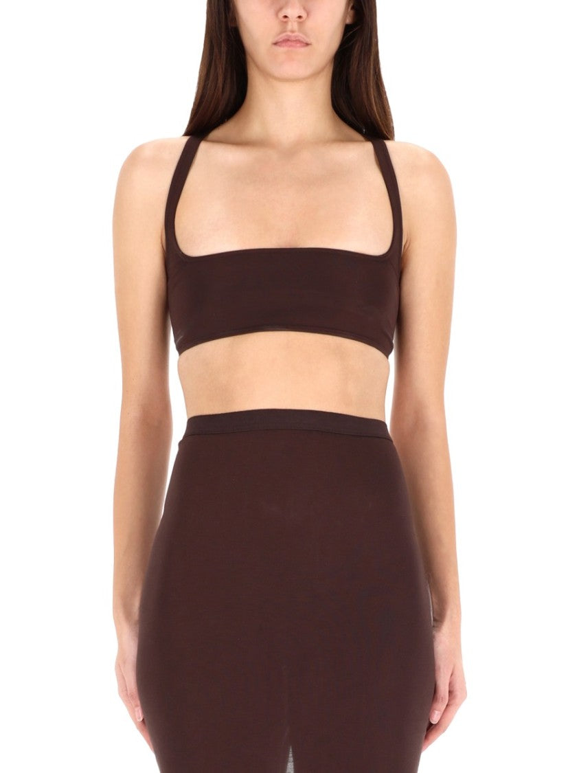 Rick Owens X Lilies Fitted Crop Top