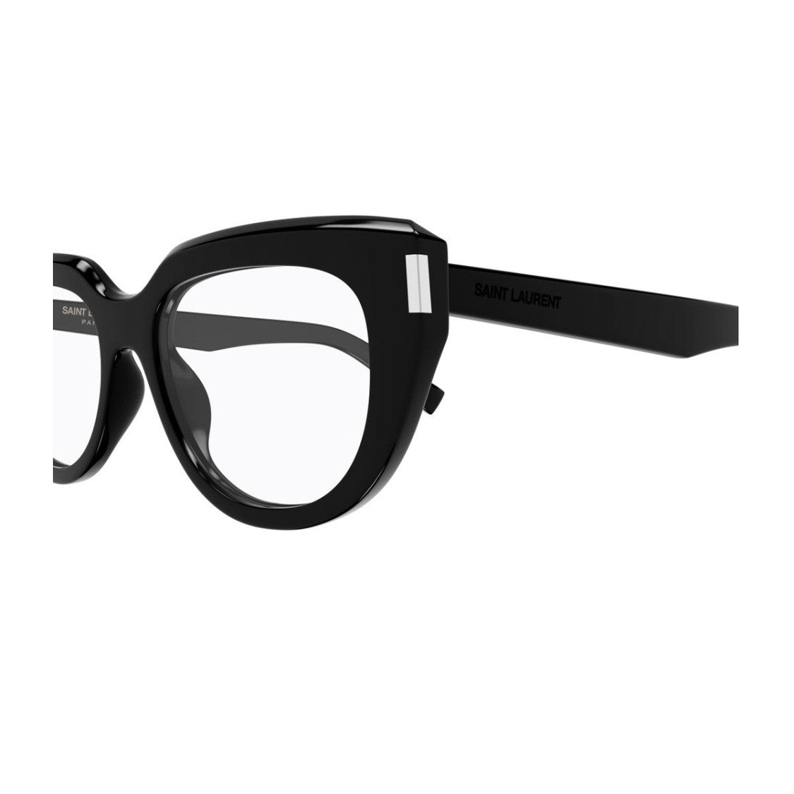 Saint Laurent Black Sl 828 Linea Corner Angle Acetate Cat-Eye Sunglasses