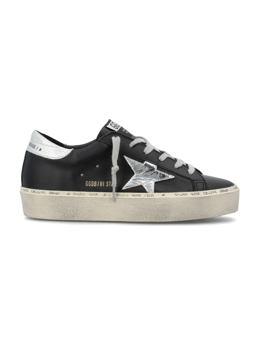 Golden Goose Low-Top Sneakers With Silver Star And Distressed Sole