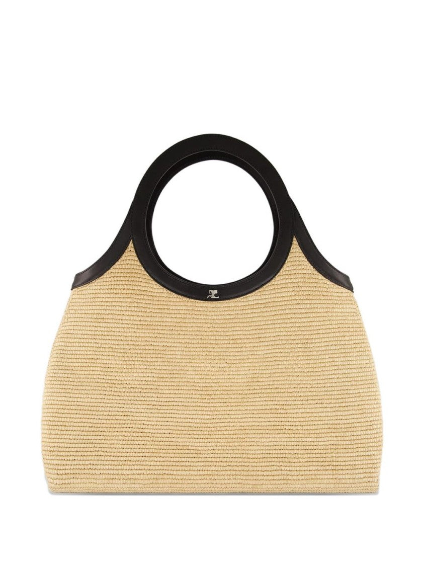 Courrèges Trapezoidal Handbag With Circular Cut-Out Handles