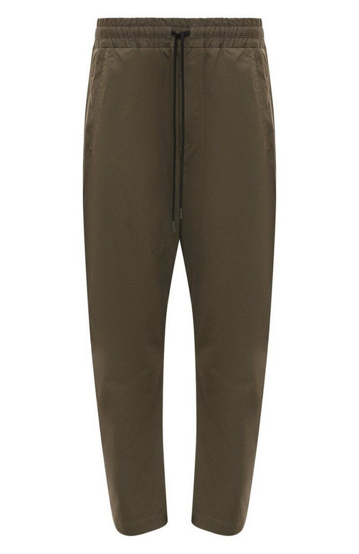 Isabel Benenato Green Cotton Blend Trousers