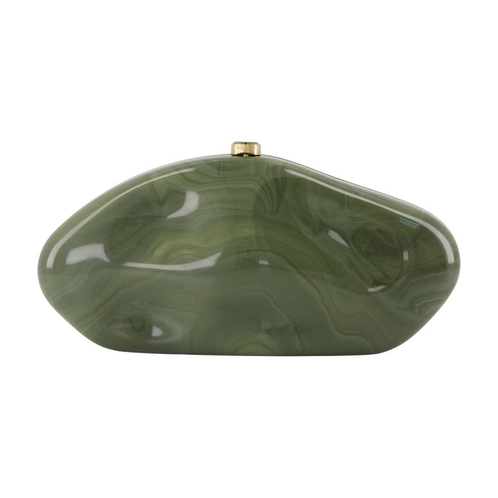 Cult Gaia Caldera Clutch With Organic Shape And Glossy Finish