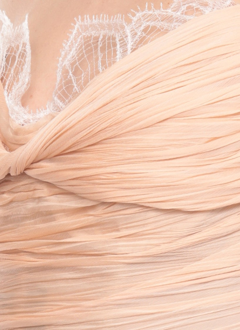 Maria Lucia Hohan Jolie Silk Dress With All-Over Draping And Ruffle Details