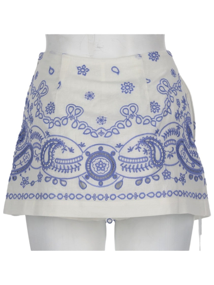 Self-Portrait Paisley Floral Overlapping Shorts