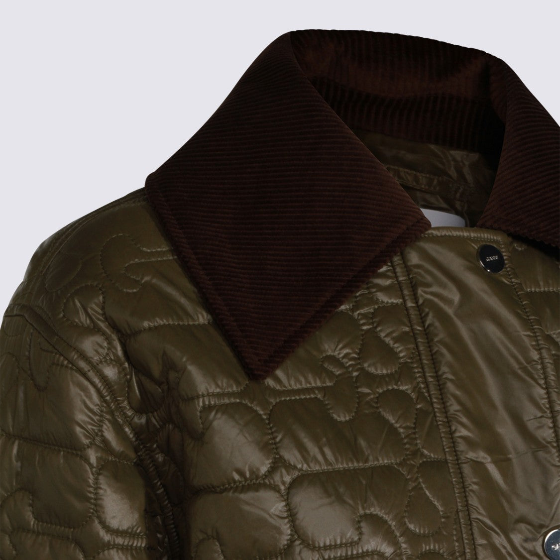 Ganni Olive Green Down Jacket