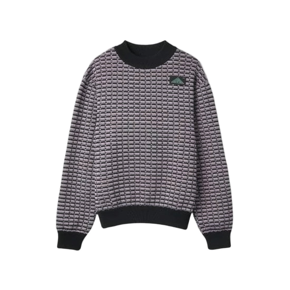 Oamc Textured Knit Sweater With Contrasting Ribbed Details