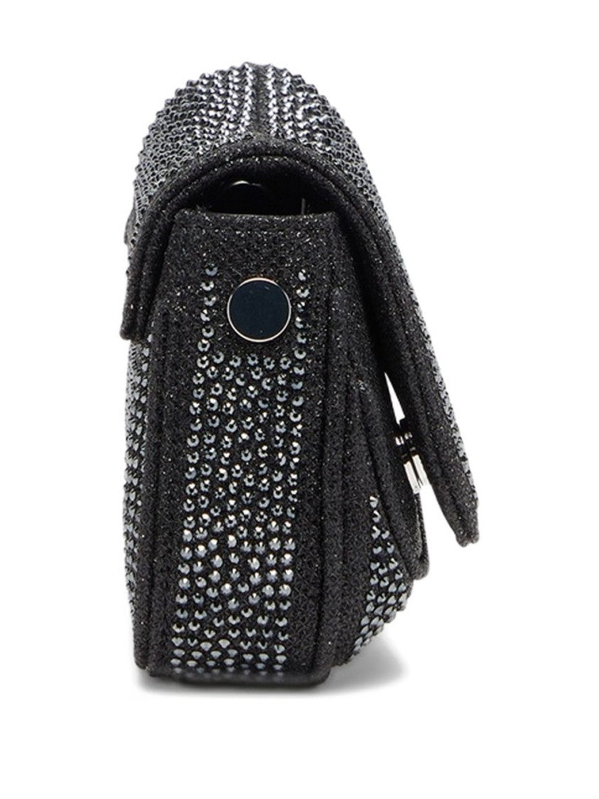 Diesel Black Curved Crystal Embellished Handbag