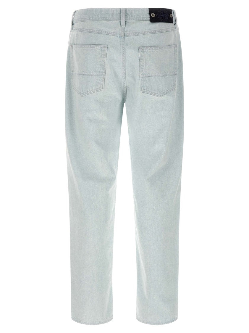 Stone Island Bleached Indigo Denim Jeans