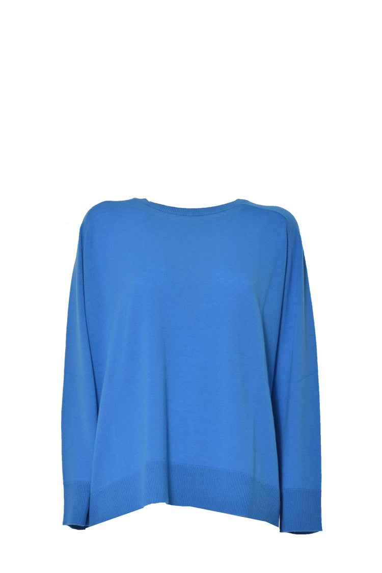 Phisique Du Role Turquoise Round Neck Pullover In Wool