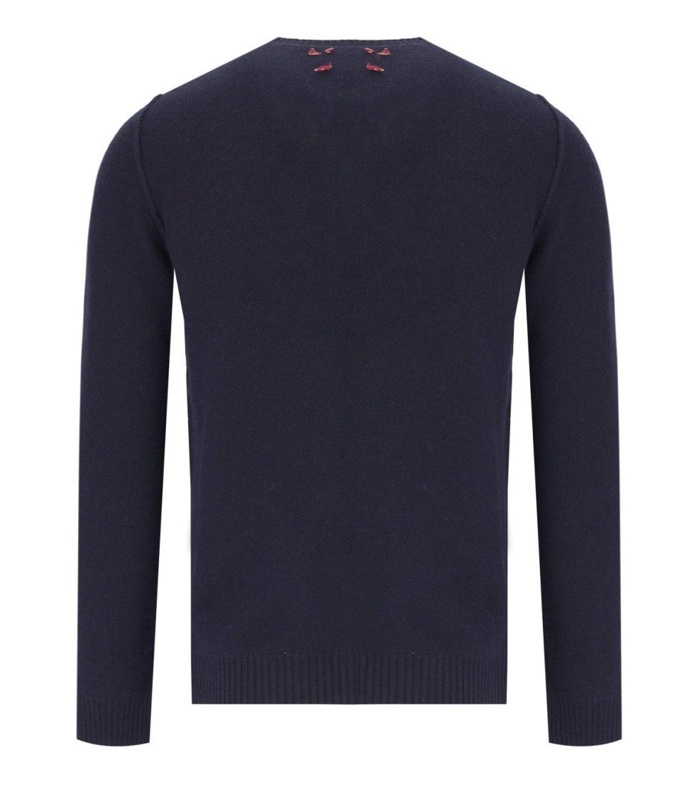 Bob Bach Navy Blue Crewneck Sweater