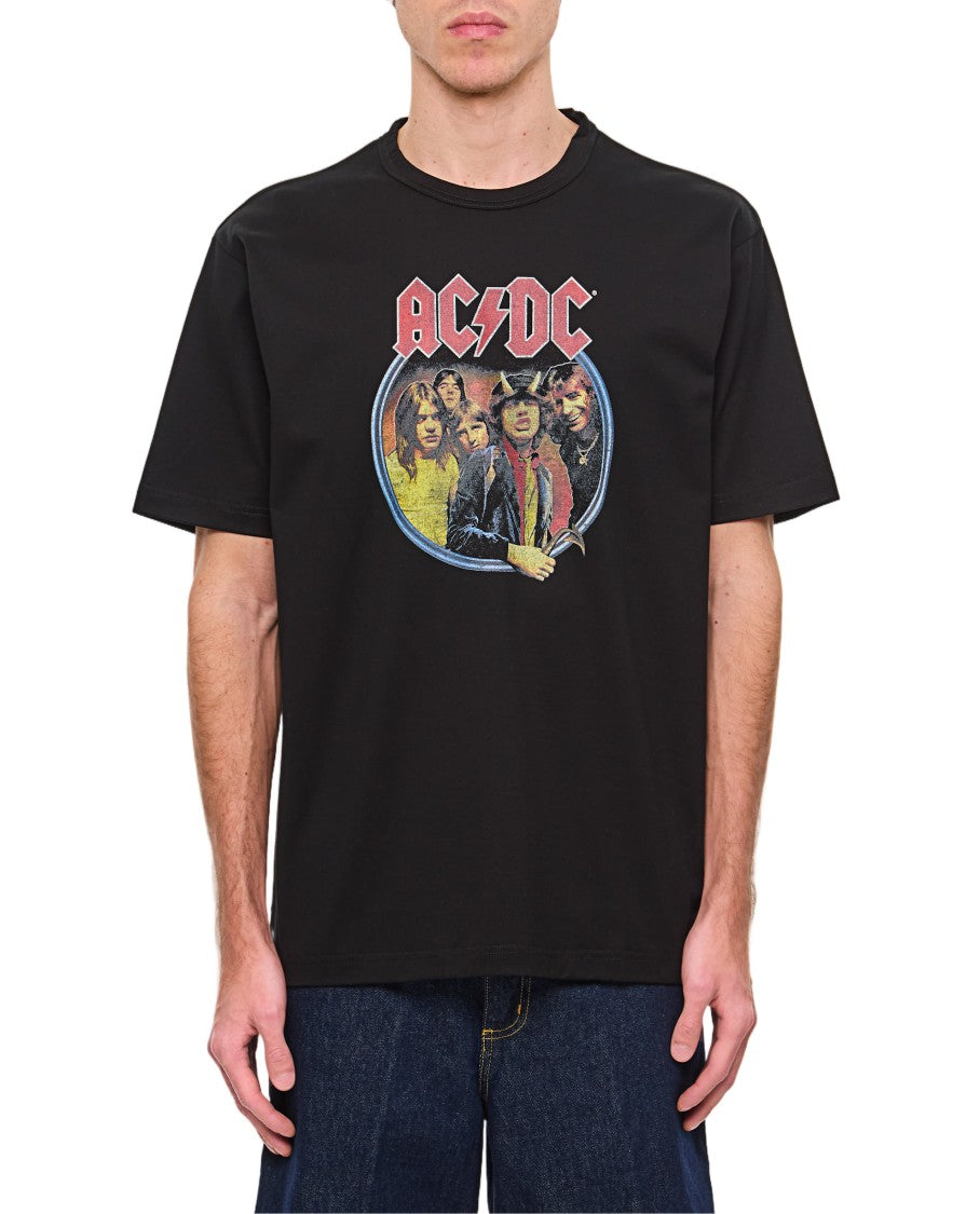 Junya Watanabe Crew-Neck T-Shirt With Ac/Dc Band Graphic