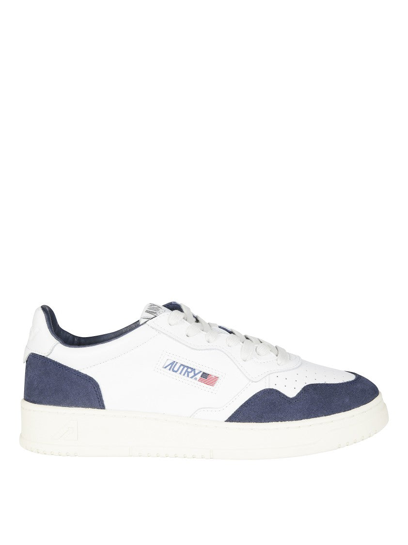 Autry Minimalist Navy Blue Suede Low-Top Sneakers