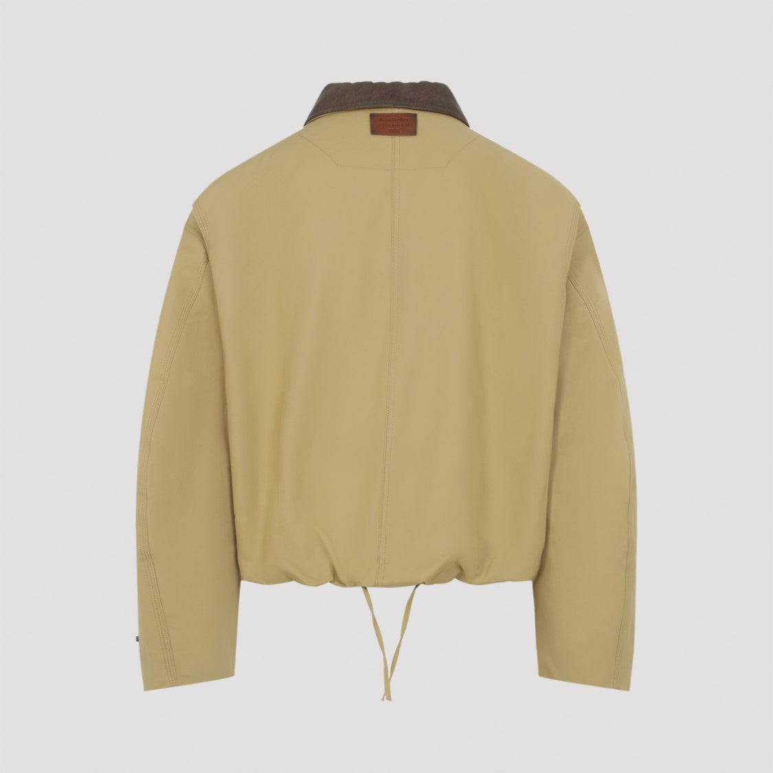 Acne Studios Cropped Boxy Jacket With Drawstring Hem And Contrasting Collar