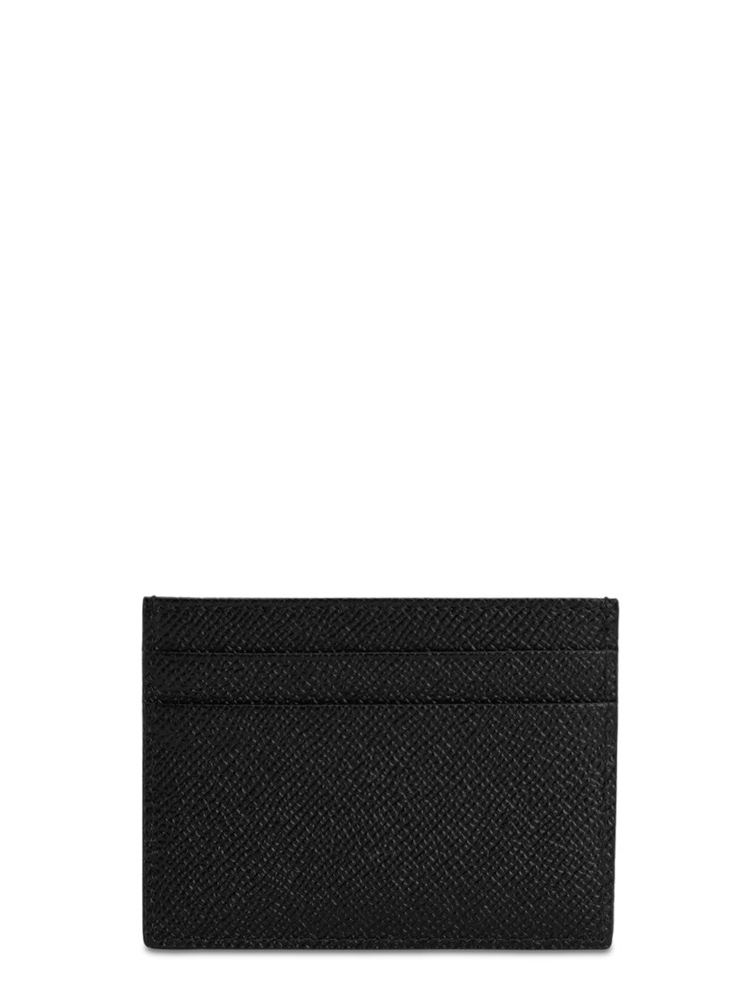 Dolce & Gabbana Portacarte St. Dauphine Textured Calf Leather Card Holder