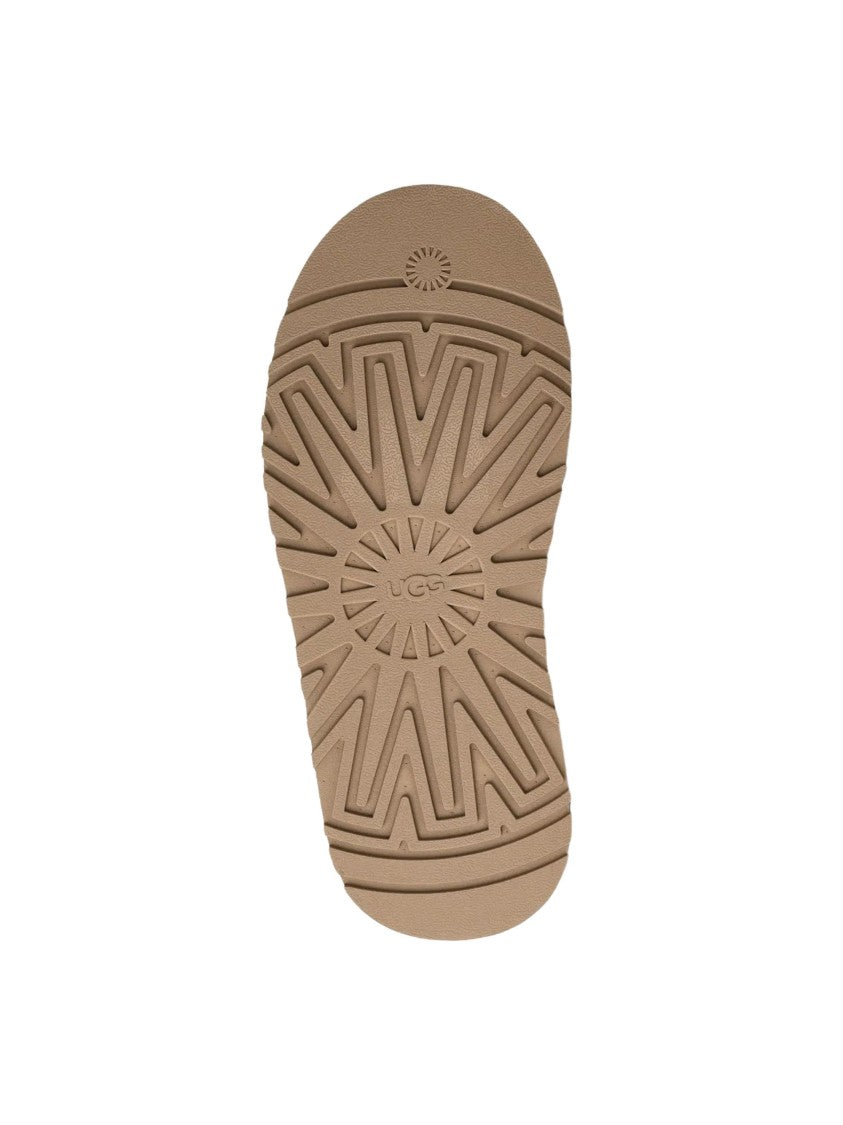 Ugg Slip-On Sandals With Suede Upper And Decorative Stitching