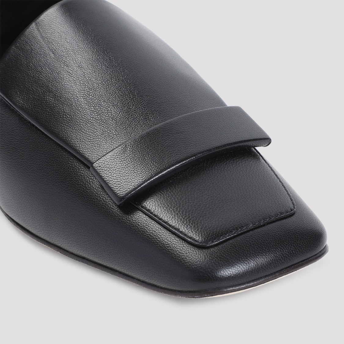 Sergio Rossi Black Nappa Leather Flat Mocassin