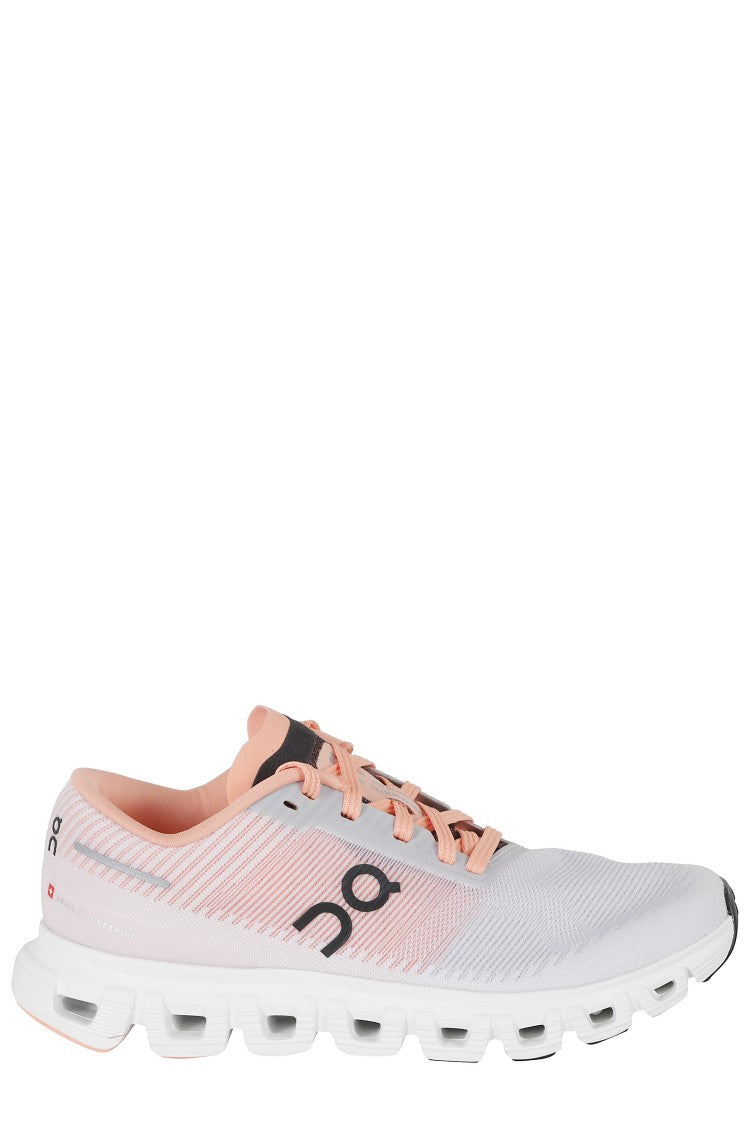 On Running Gray And Orange Cloud 6 Push Polyester Sneakers