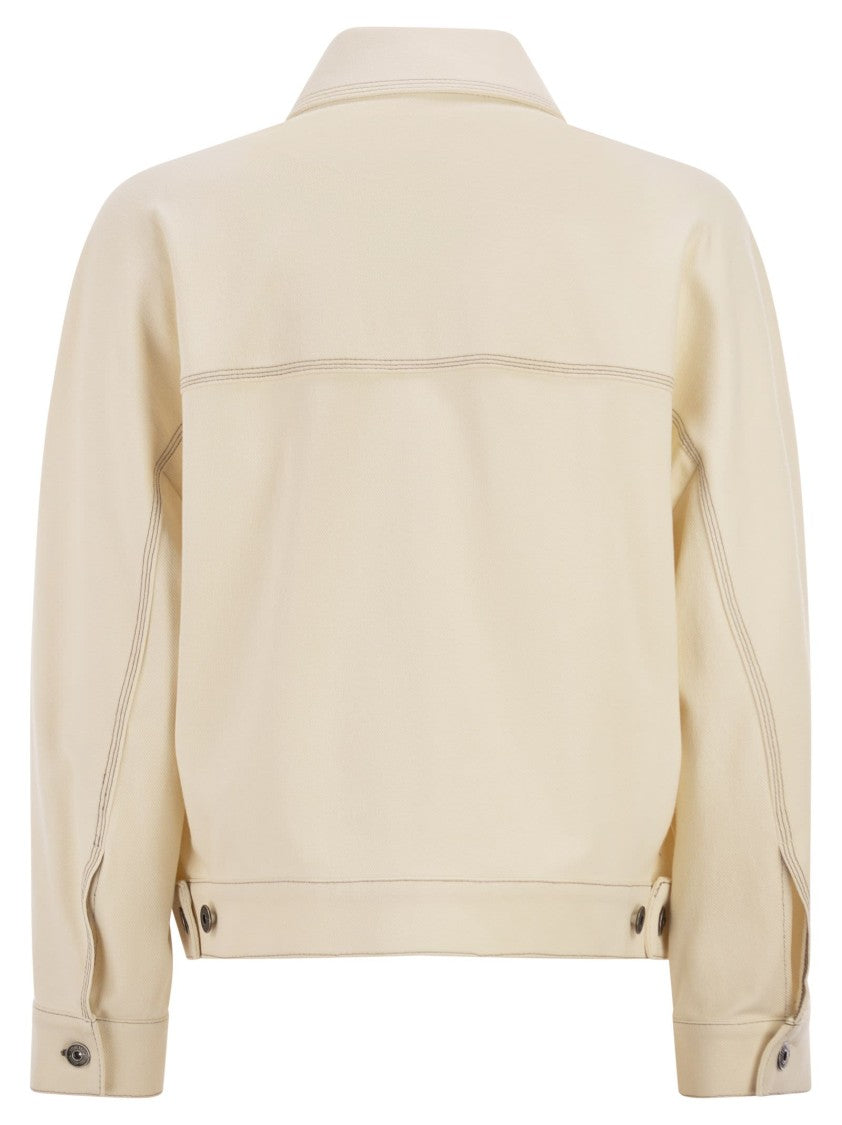 Max Mara Mxpnettare - Denim-Effect Jersey Jacket