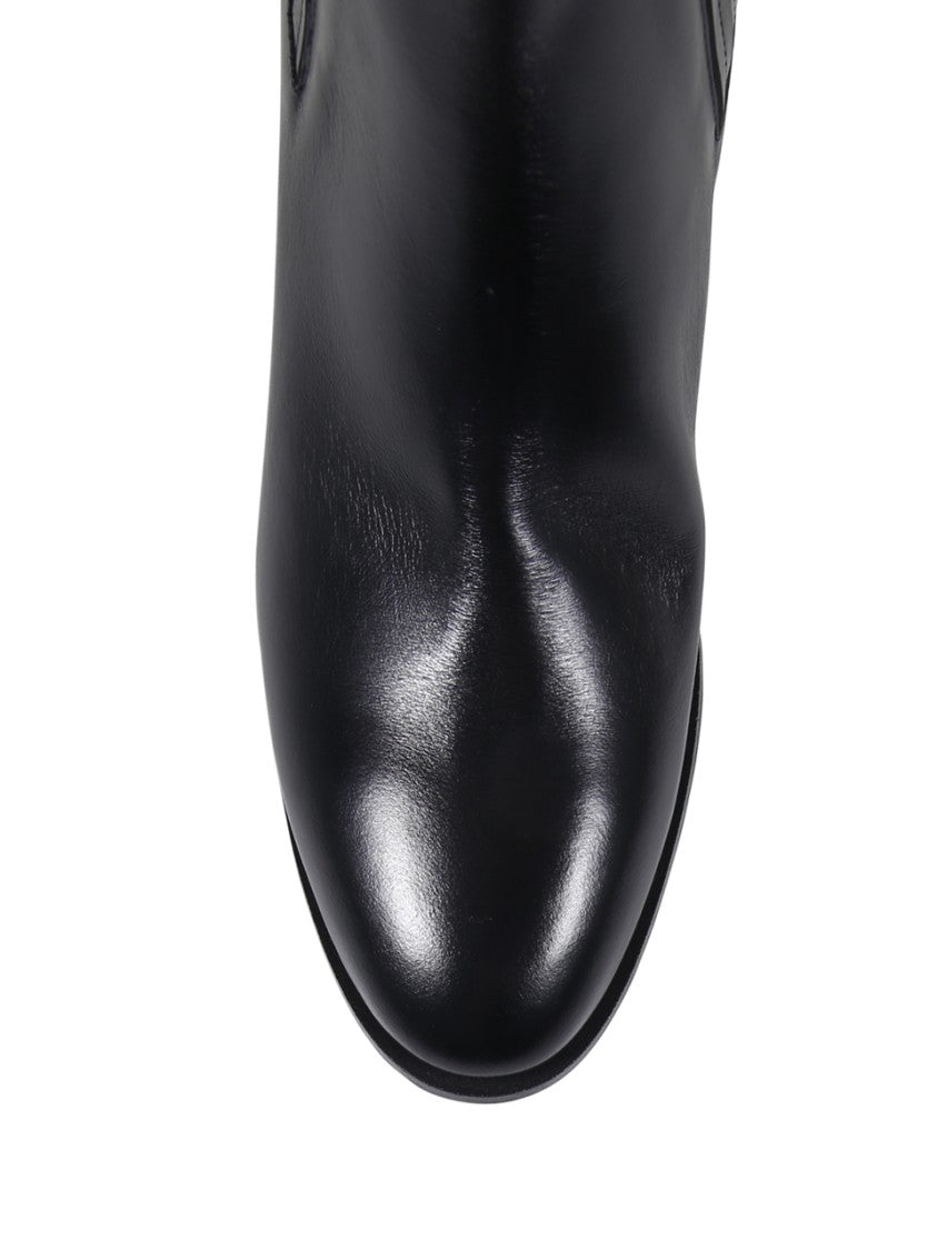 Sergio Levantesi Ankle Boots With Pointed Toe And Ribbed Side Panels