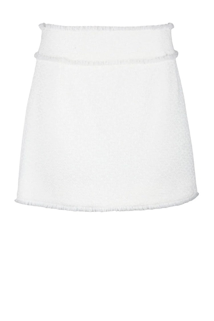 Dolce & Gabbana Bouclé Mini Skirt - White