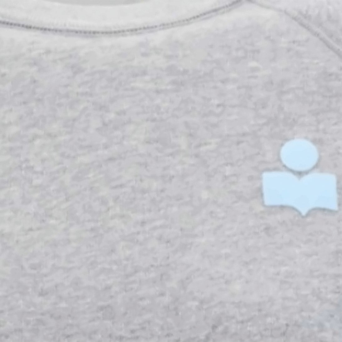 Isabel Marant Heathered Grey Crewneck Sweatshirt With Raglan Sleeves