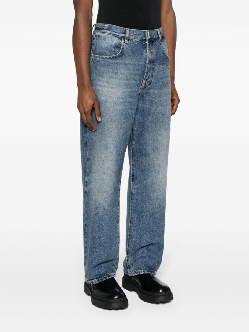 Givenchy Mid-Rise Indigo Blue Denim Jeans