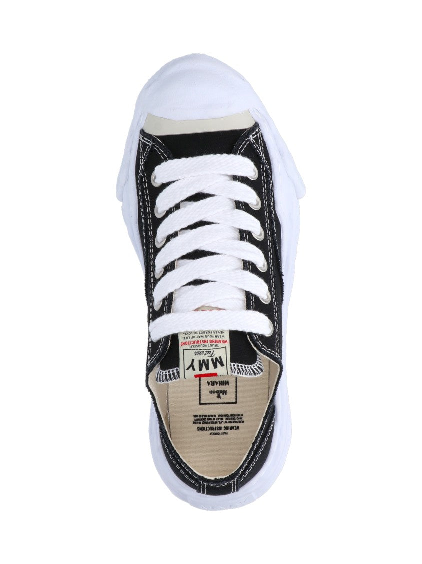 Maison Mihara Yasuhiro Black Hank Og Contrasting Stitching Sneakers