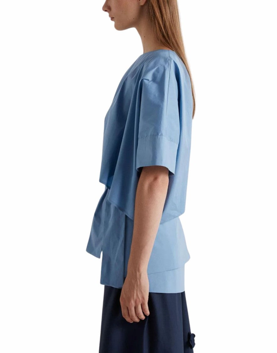 Meimeij Jasper Tie Cotton Blend Women’S Blouse