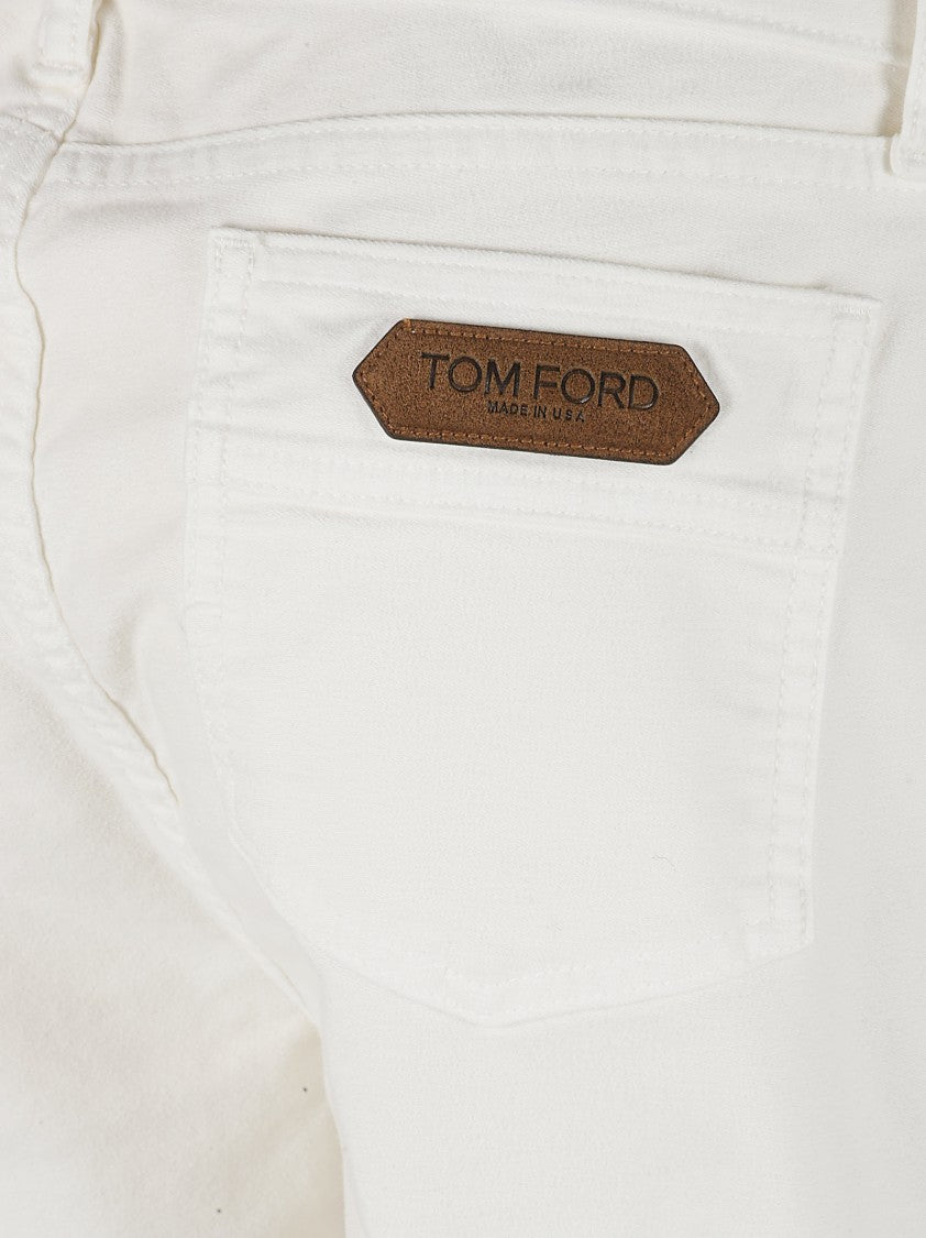 Tom Ford Flared Beige Trousers With Tailored Finish
