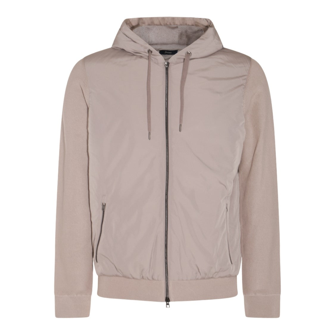 Herno Dove Grey Jacket With Adjustable Hood