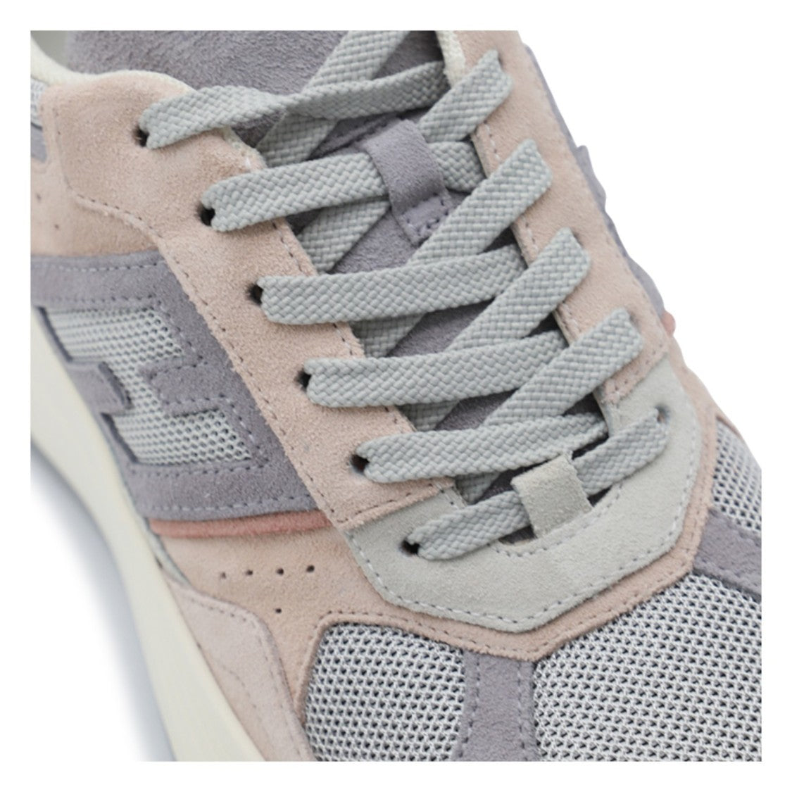 Hogan Suede And Mesh Sneakers With Iconic Logo