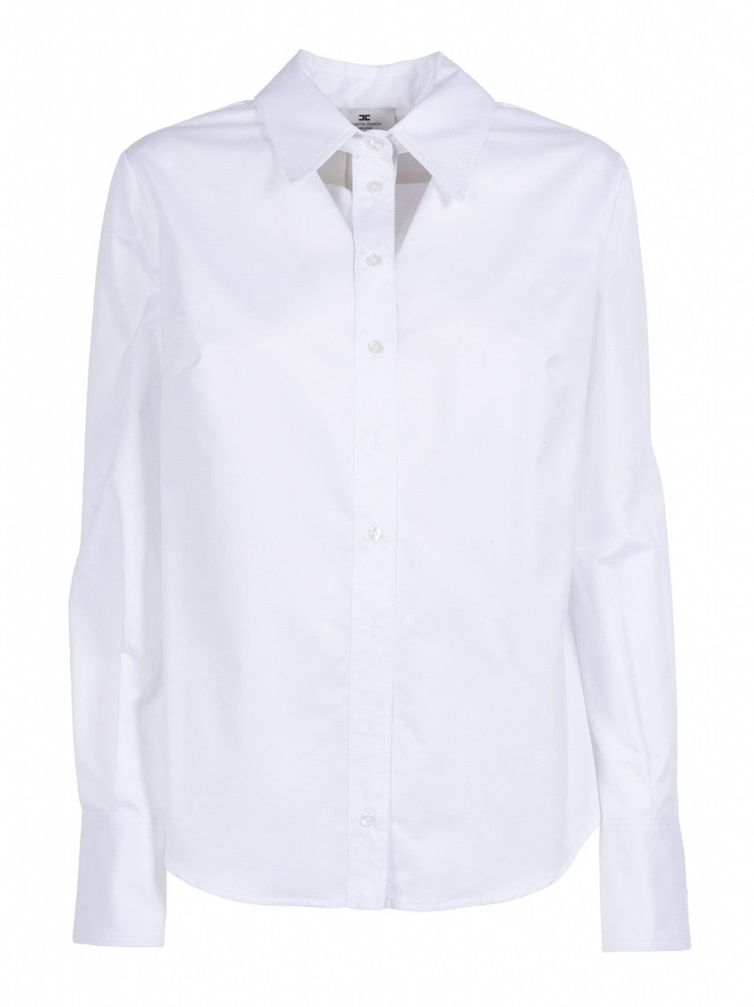 Elisabetta Franchi White Tailored Pointed Casual Shirt