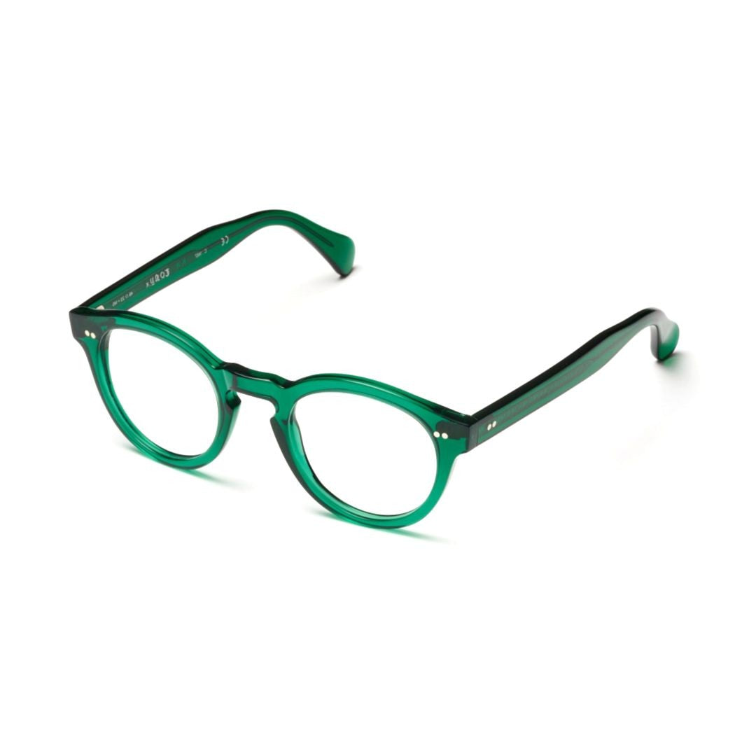 Kador Tony-K Rounded Frame Eyeglasses With Double Dot Accents