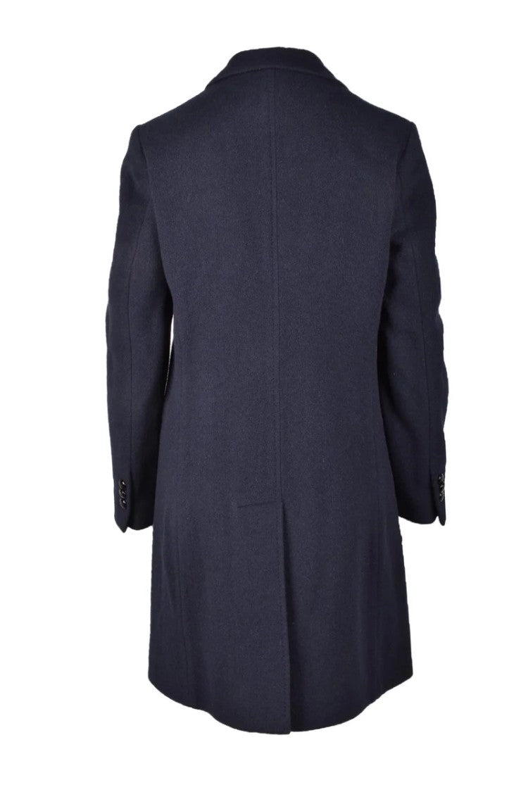 Bottega Martinese Tailored Wool-Blend Coat With Classic Lapel