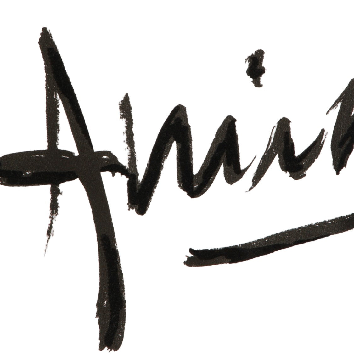 Amiri White Short-Sleeve T-Shirt With Bold Brushstroke Graphic