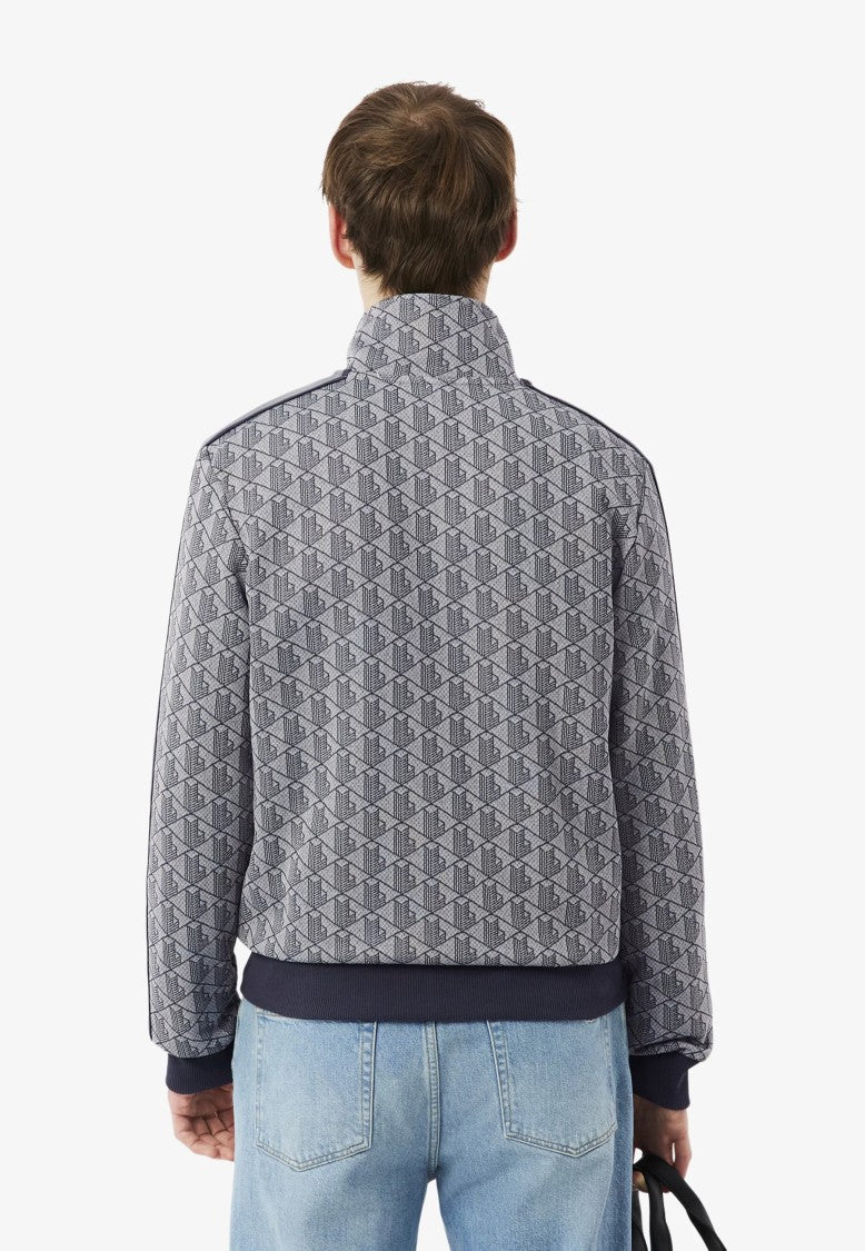 Lacoste Gray Paris Jacquard Track Jacket