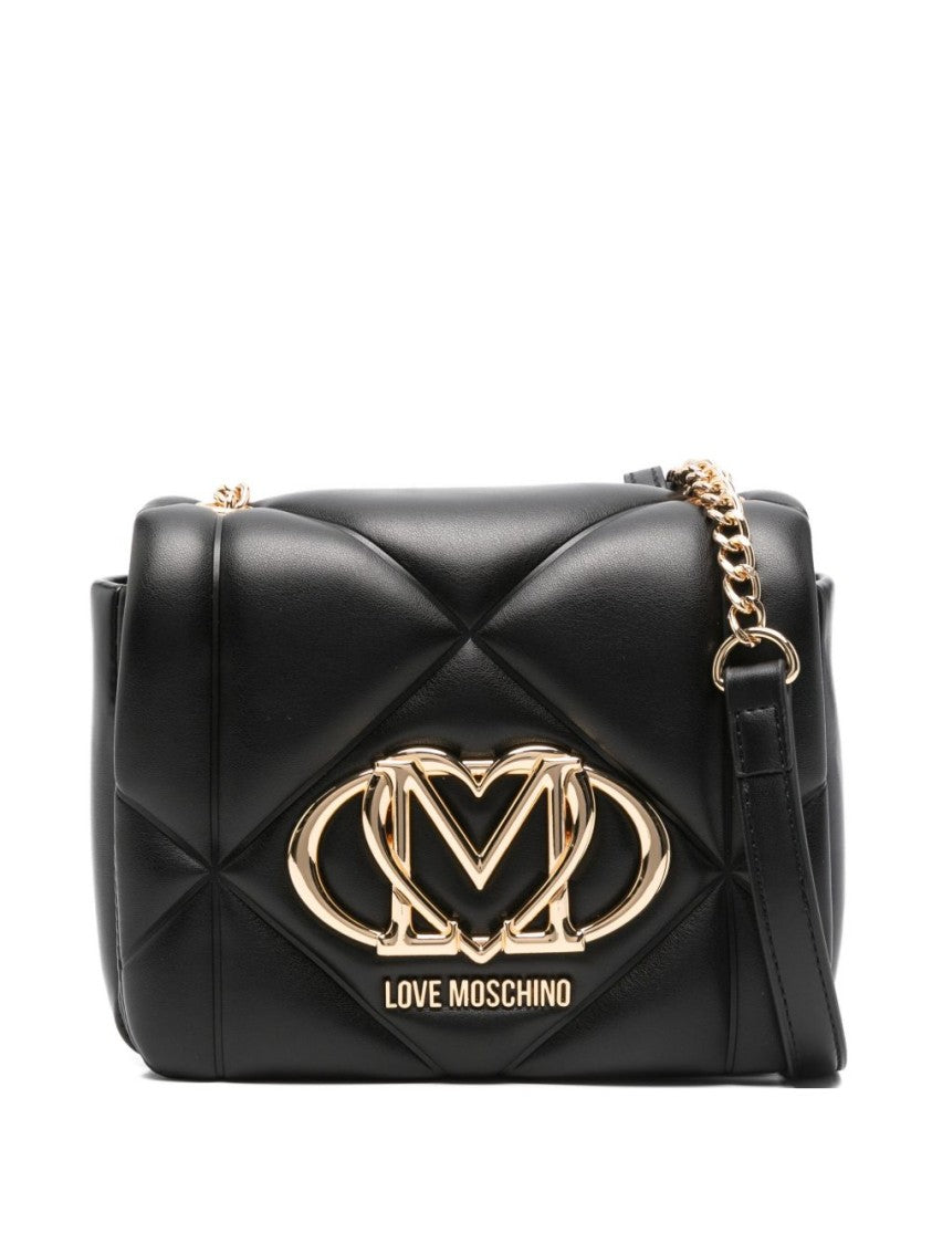 Love Moschino Geometric Quilted Shoulder Bag With Gold-Tone Hardware