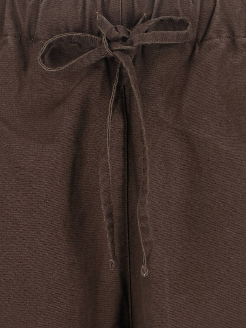 Entire Studios Brown Loft Wide-Leg Cotton Pants