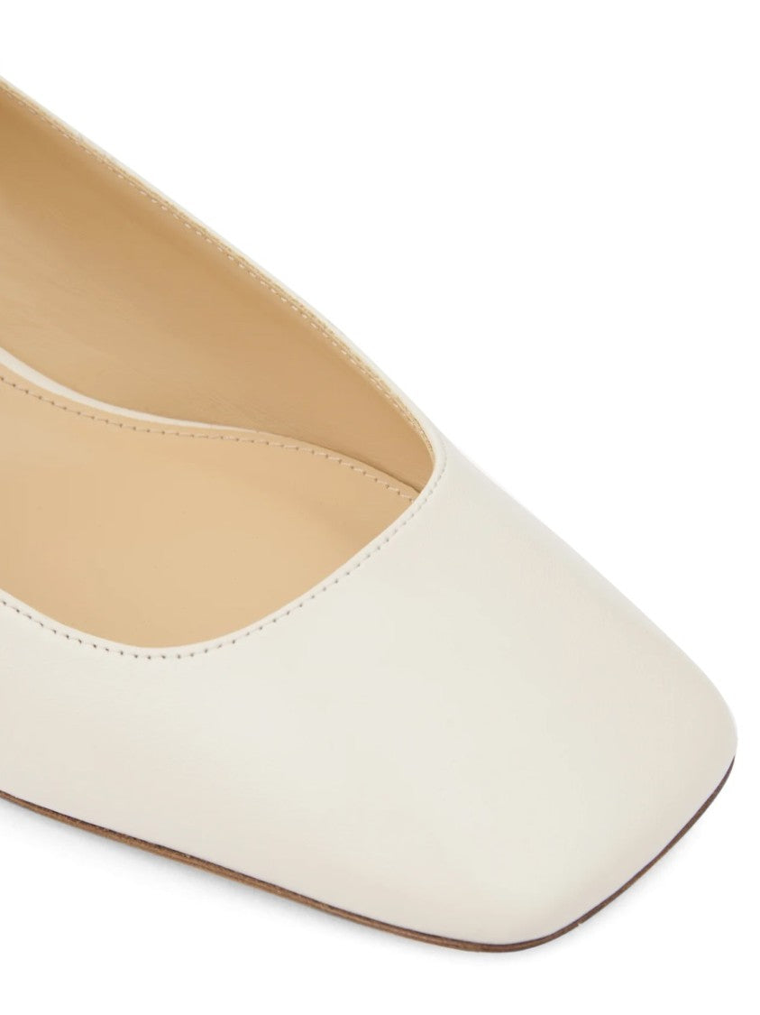 Chloé Slingback Pumps With Flared Block Heel And Gold Charm Detail