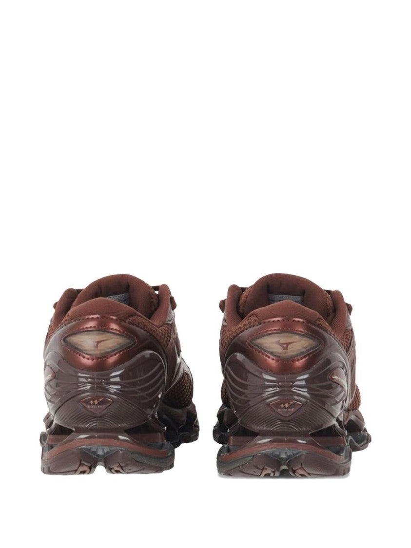 Mizuno Brown Mesh And Tpu Sneakers
