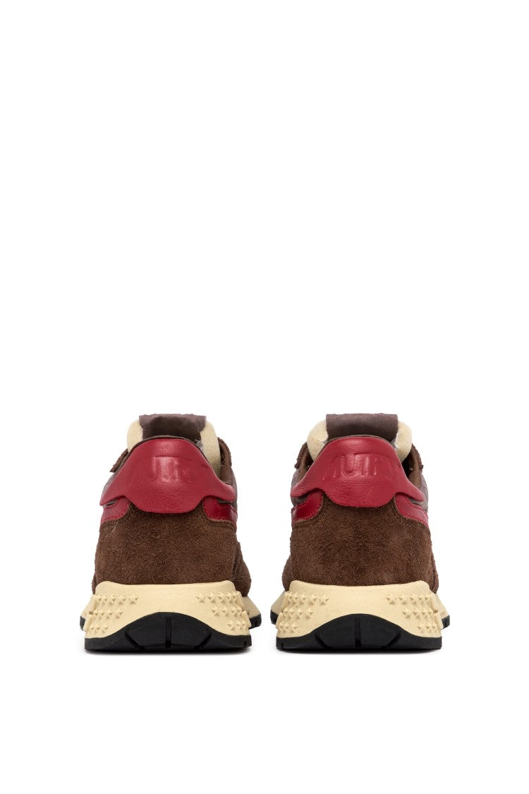 Autry Brown Reelwind Nylon Suede Sneakers